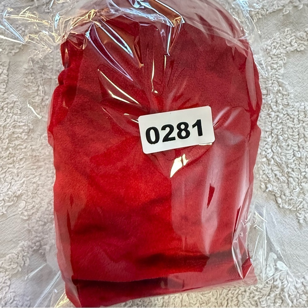 Red Velvet Baby Dress with Lace Trim - Picture 5 of 5
